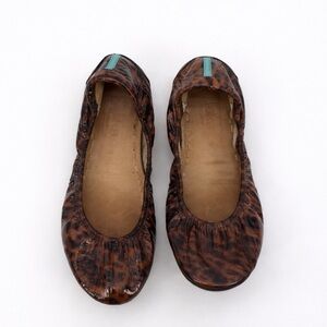 Tieks by Gavrieli Tortoiseshell Patent Leather Foldable Ballet Flats Size 6